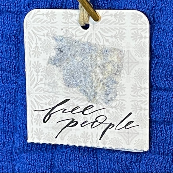 FREE PEOPLE Beach Short And Sweet Mini Dress Blue Size M - Picture 4 of 9